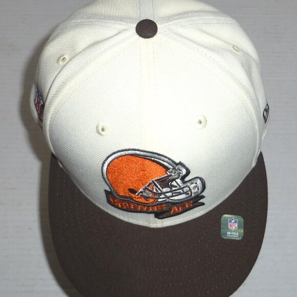 New Era 59Fifty Cleveland Browns AFC Fitted Embroidered Hat Size: 7 3/8 READ - Picture 3 of 9